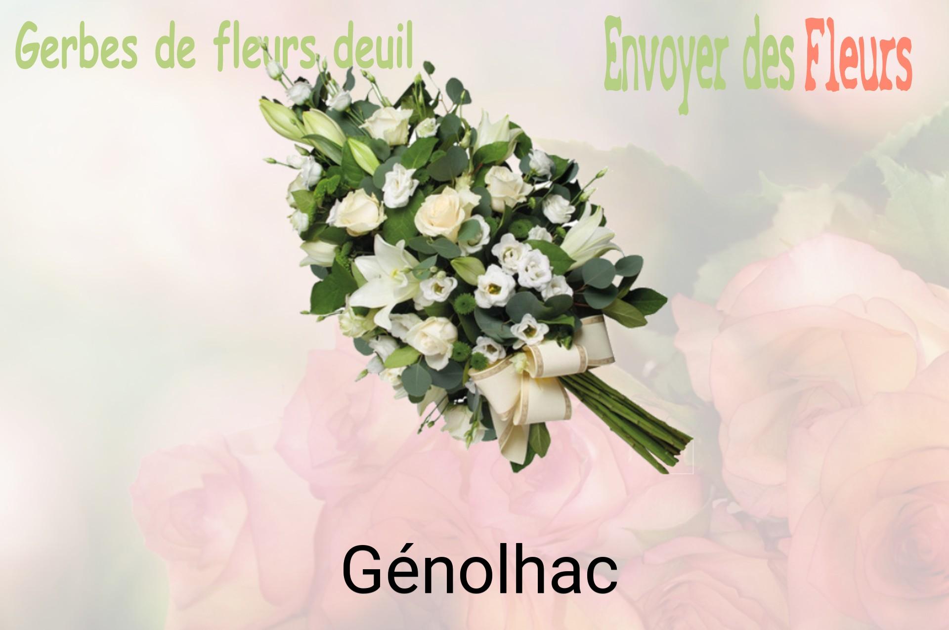 Gerbe de fleurs de deuil livrée à Génolhac